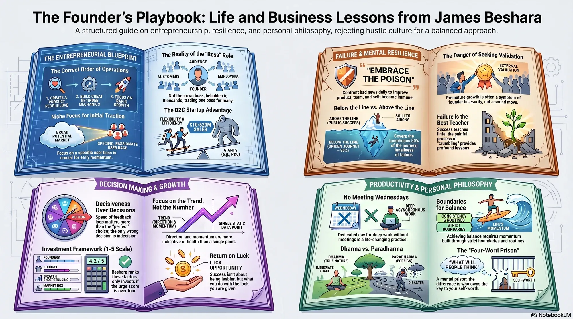 Infographic for "Lessons from James Beshara".