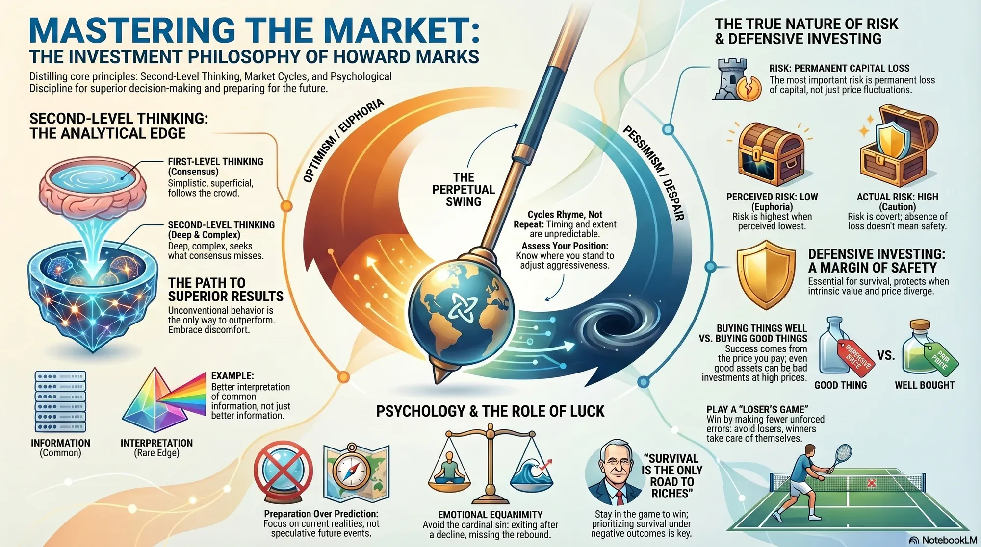 Infographic for "Lessons from Howard Marks".