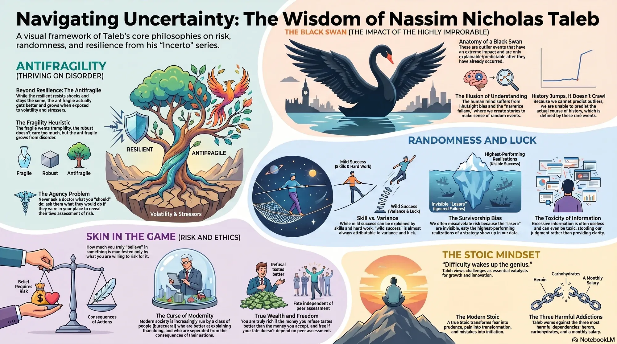 Infographic for "Lessons from Nassim Taleb".