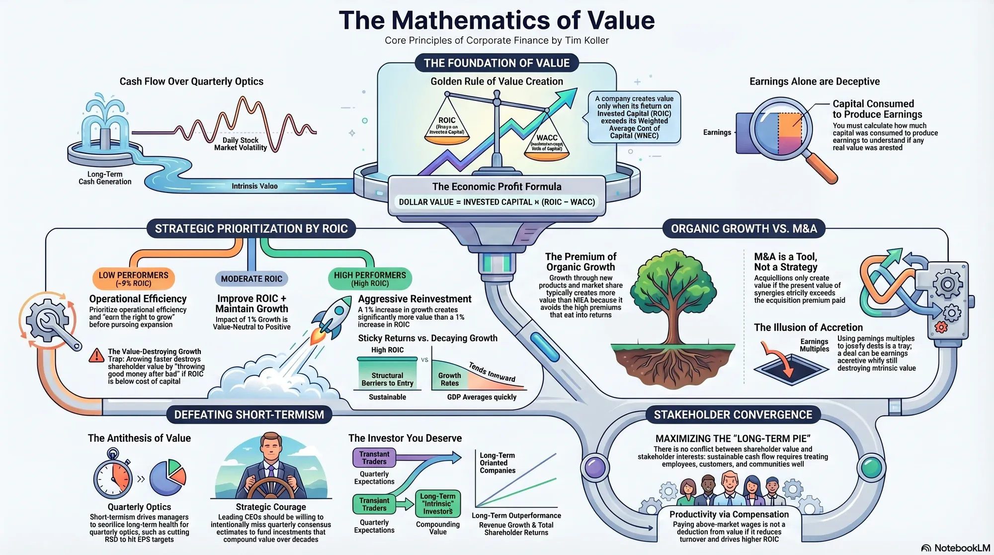 Infographic for "Lessons from Tim Koller".