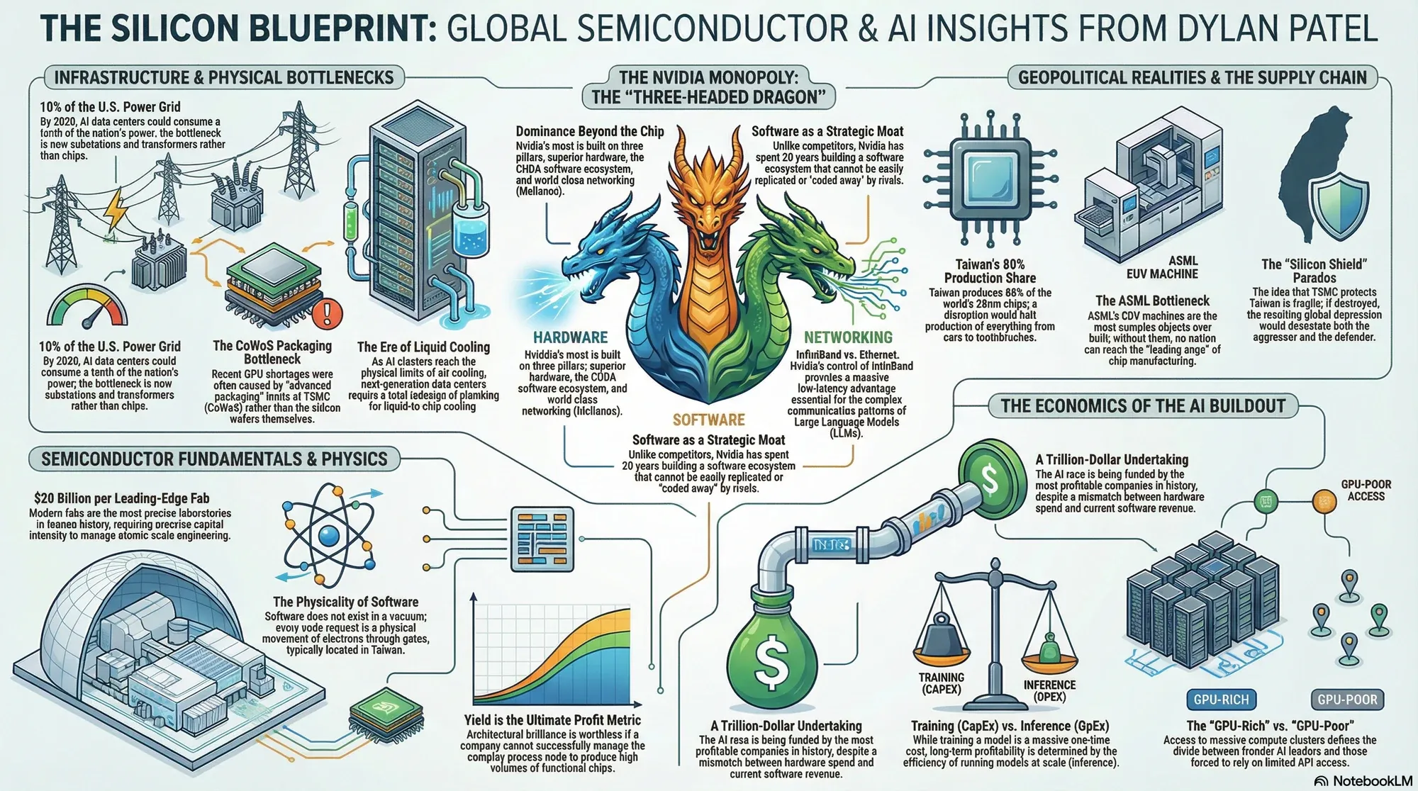 Visual summary of operating lessons from Dylan Patel.