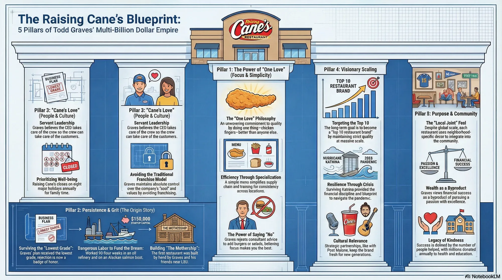 Visual summary of operating lessons from Todd Graves.