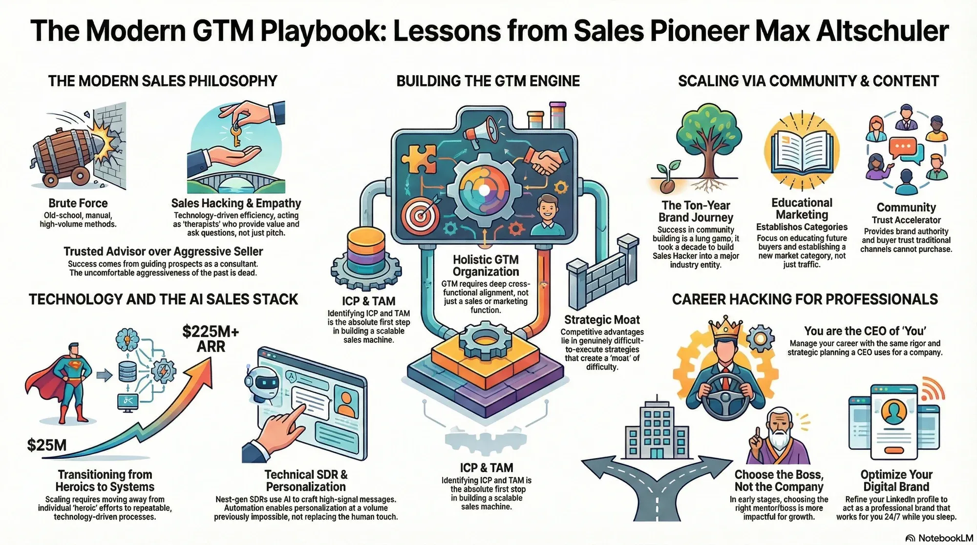 Visual summary of operating lessons from max altschuler.