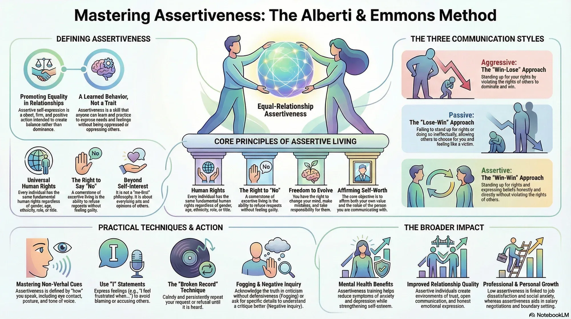 Visual summary of operating lessons from Robert Alberti, Ph.D., and Michael Emmons, Ph.D..