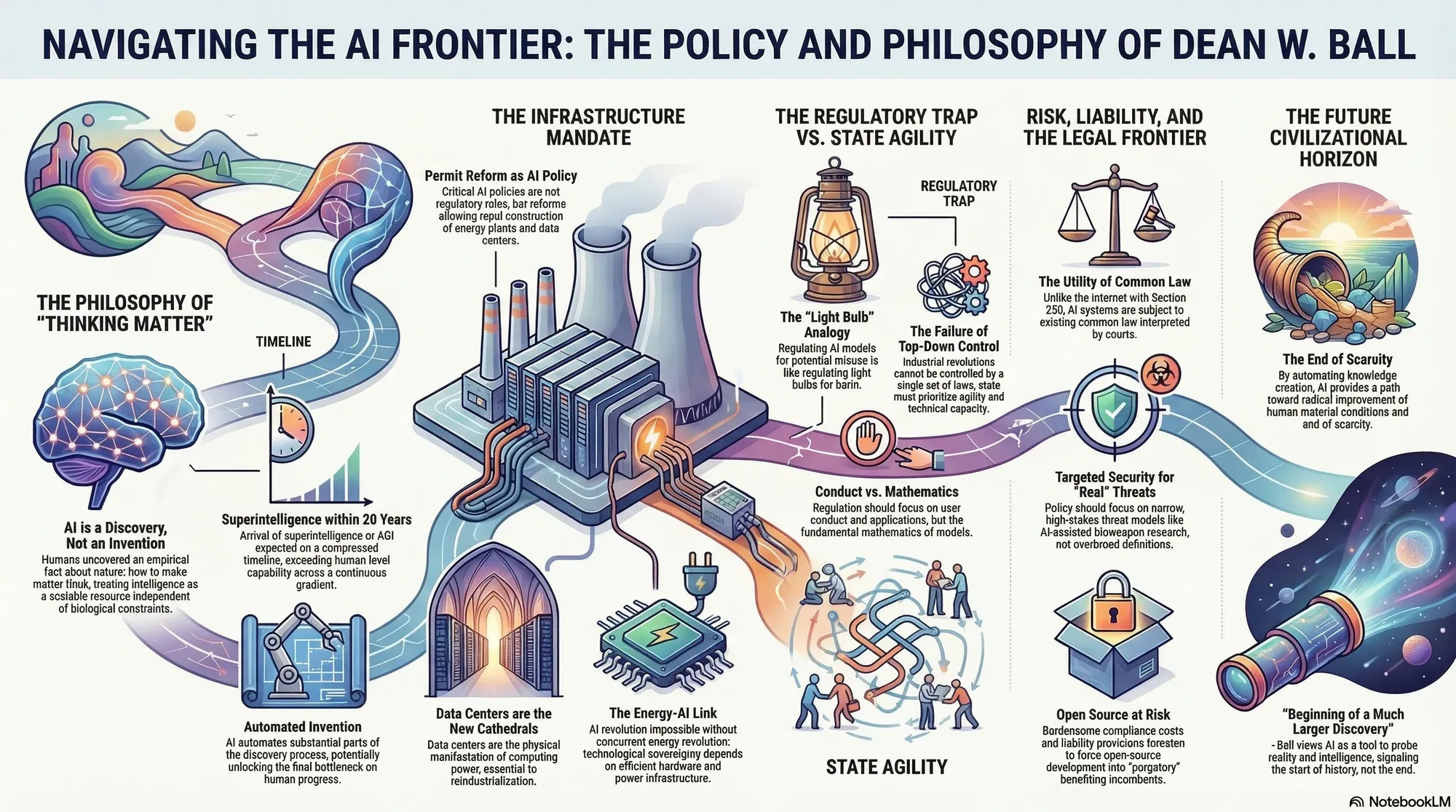 Visual summary of operating lessons from Dean W. Ball.
