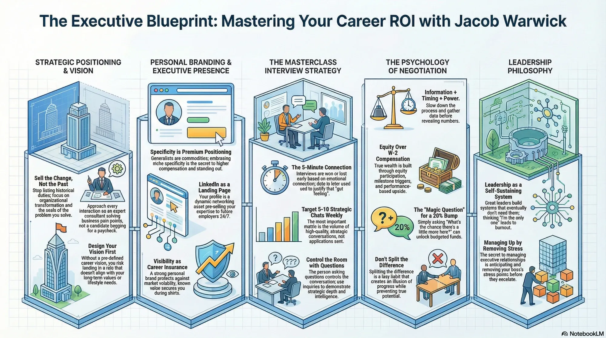 Visual summary of operating lessons from Jacob Warwick.