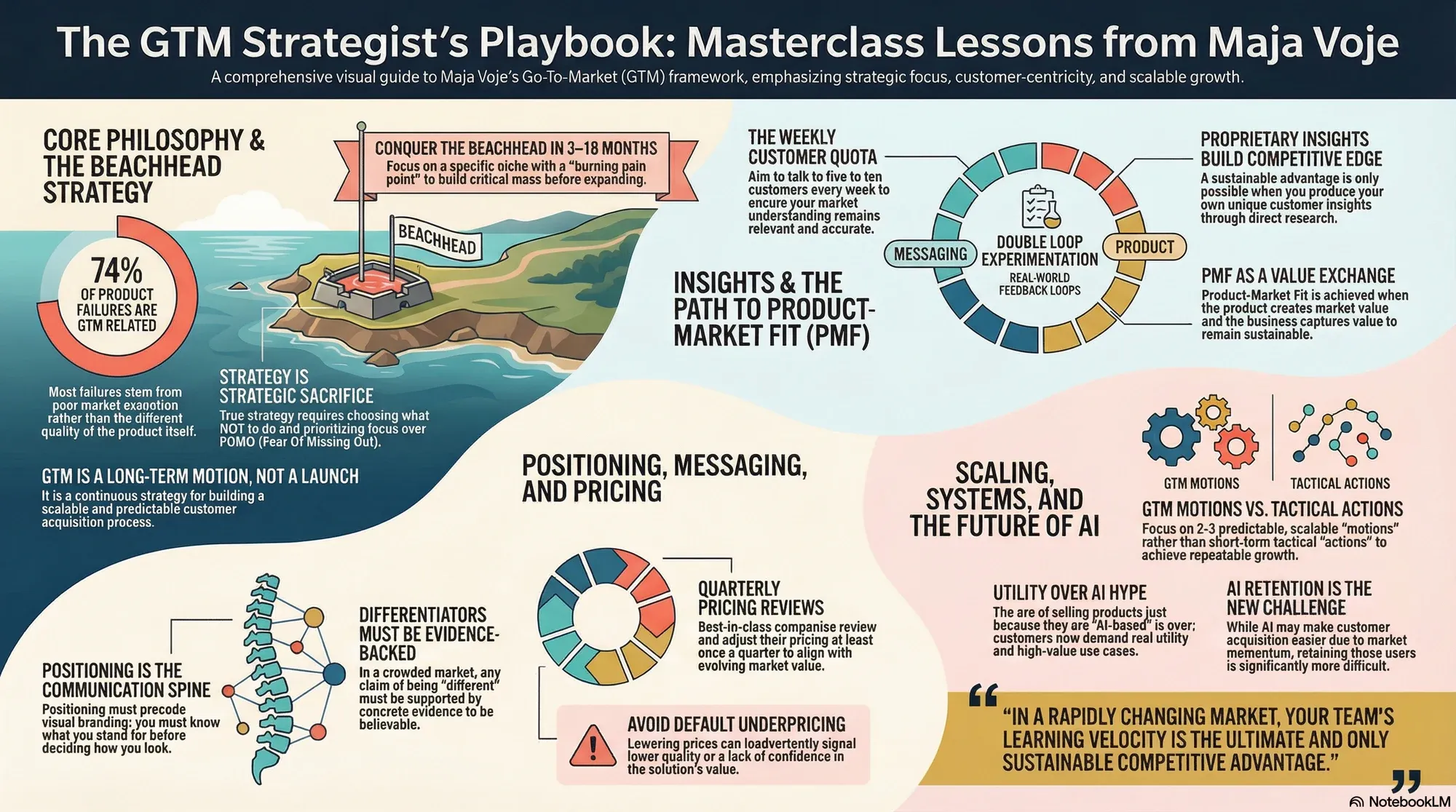 Visual summary of operating lessons from Maja Voje.