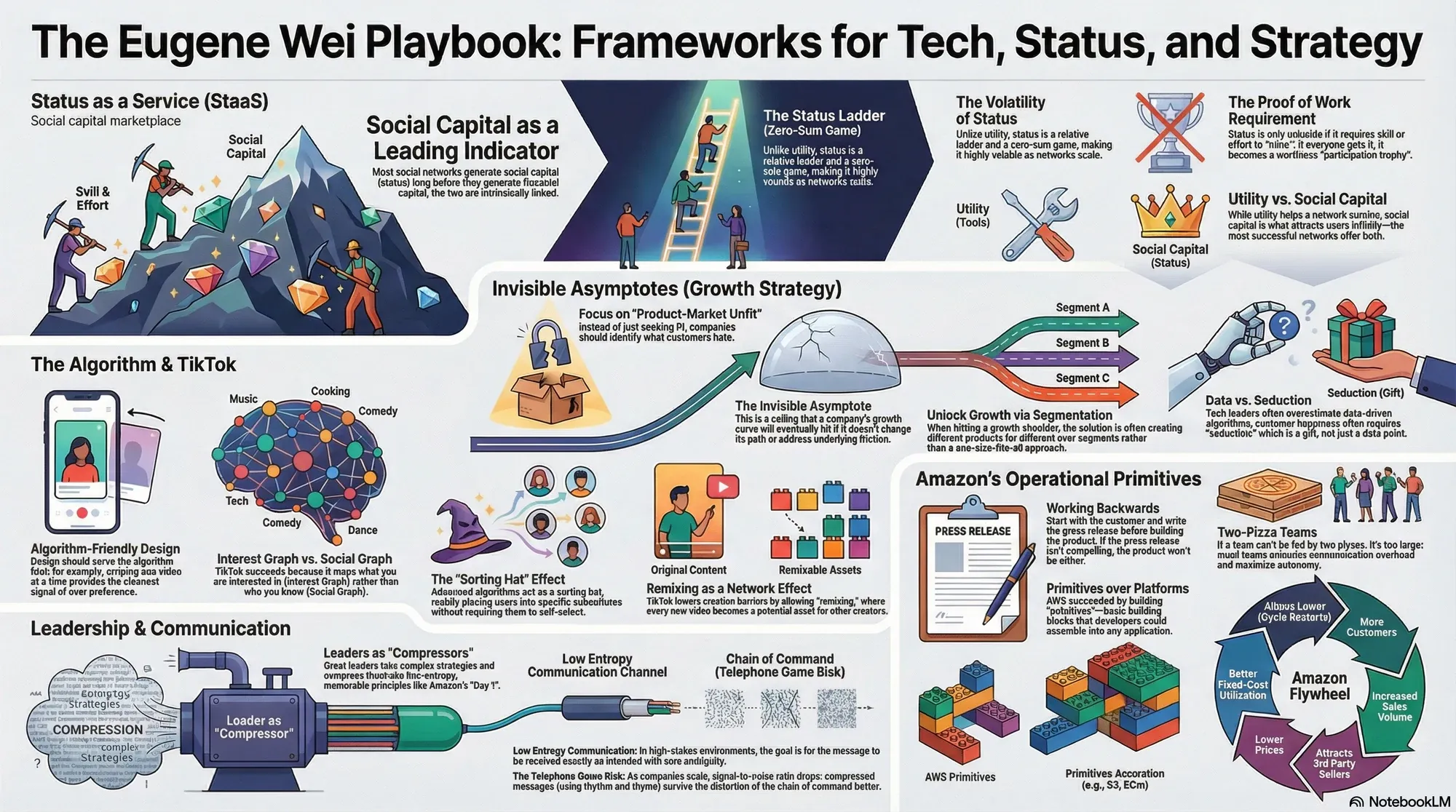 Visual summary of operating lessons from Eugene Wei.