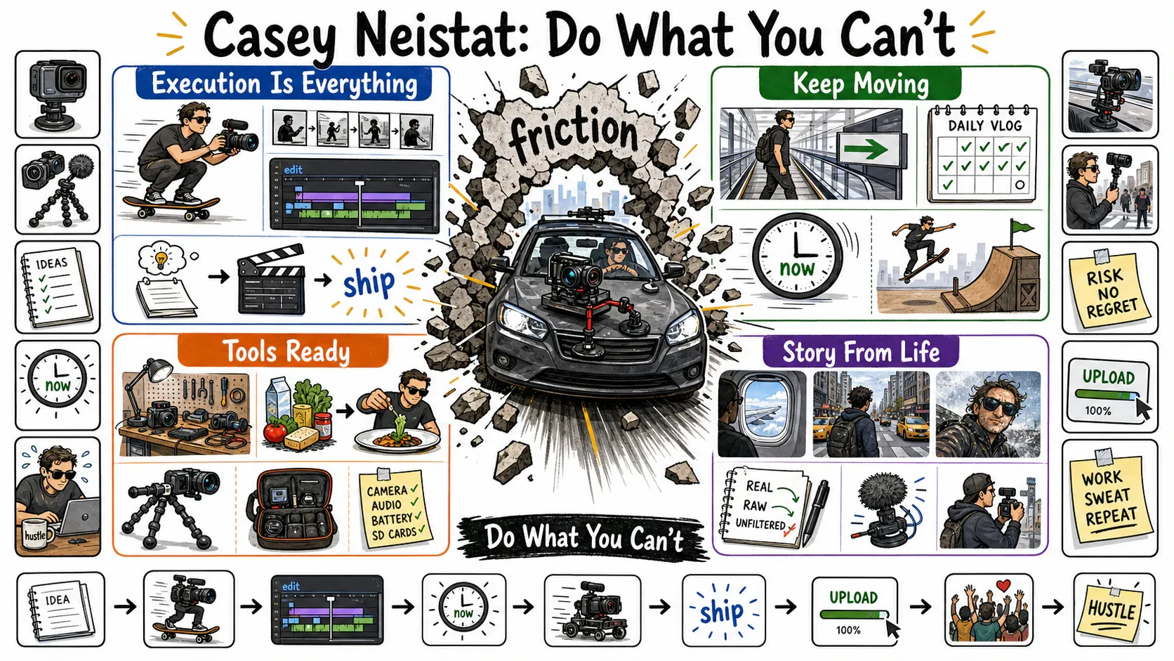 Infographic for "Lessons from Casey Neistat".