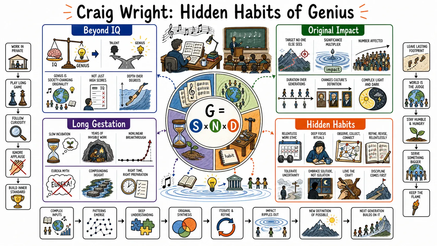 Infographic for "Lessons from Craig Wright".