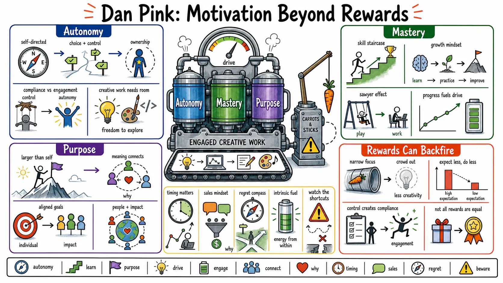 Infographic for "Lessons from Dan Pink".