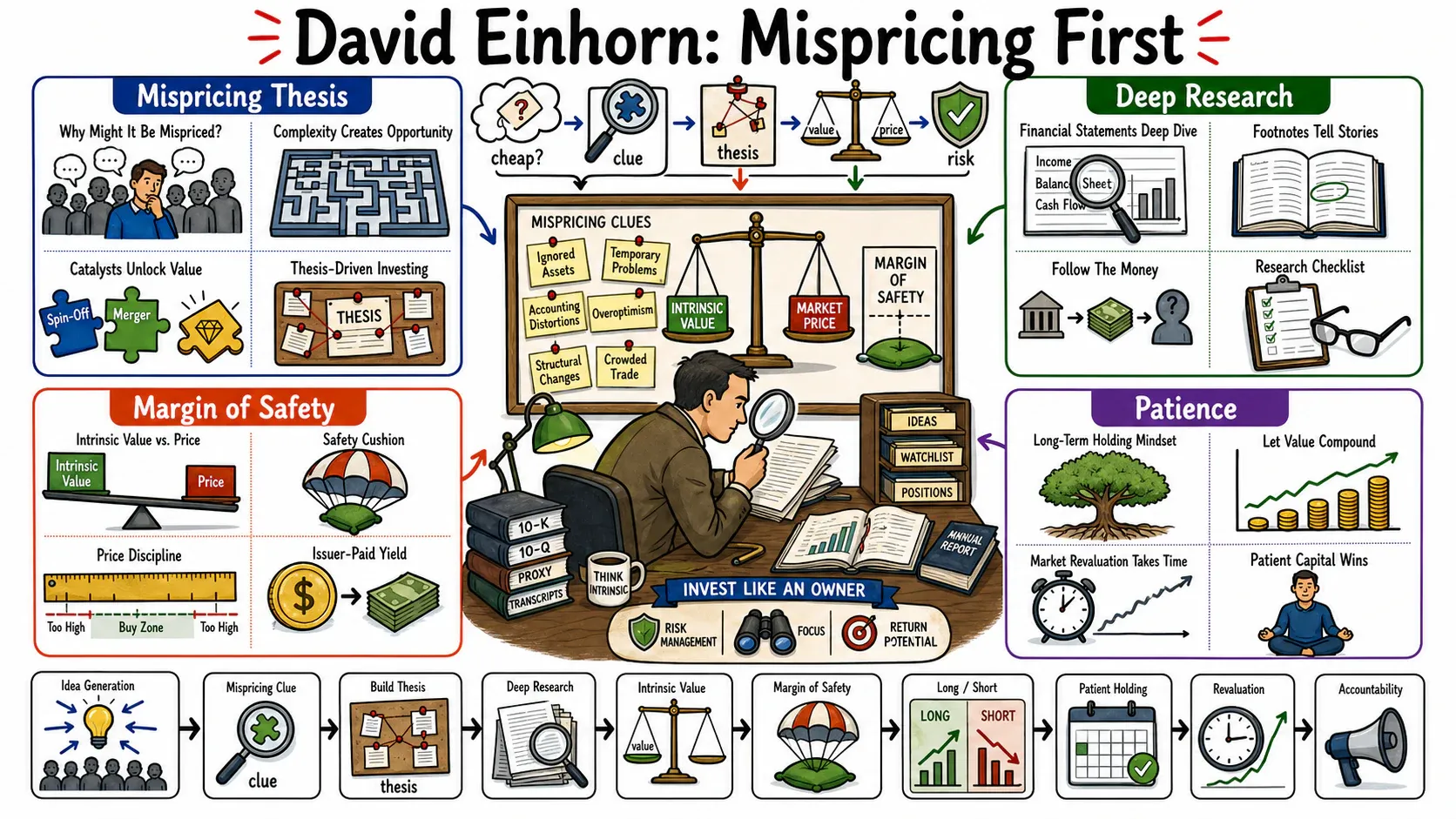 Infographic for "Lessons from David Einhorn".