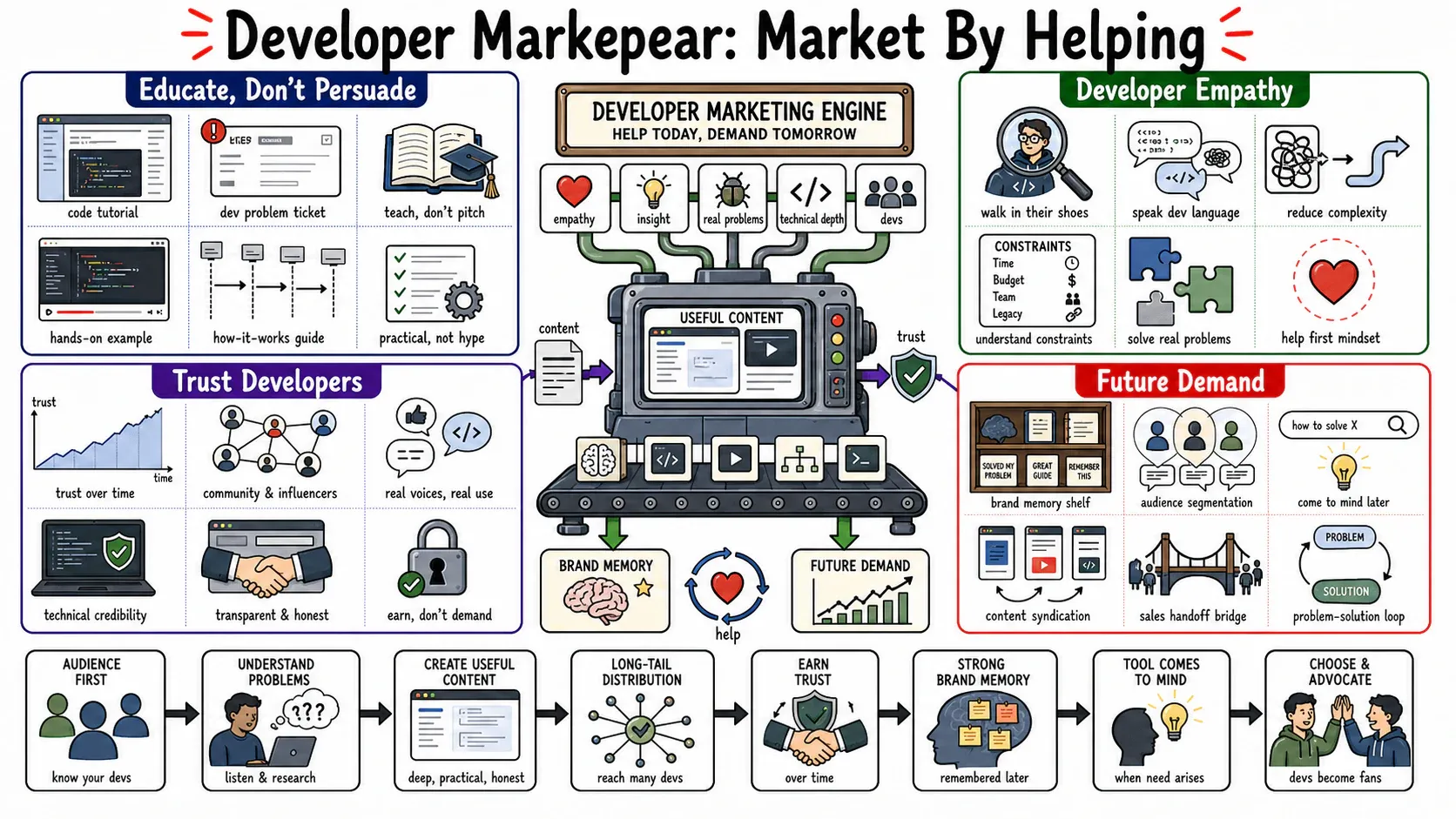 Infographic for "Lessons from Developer Markepear".
