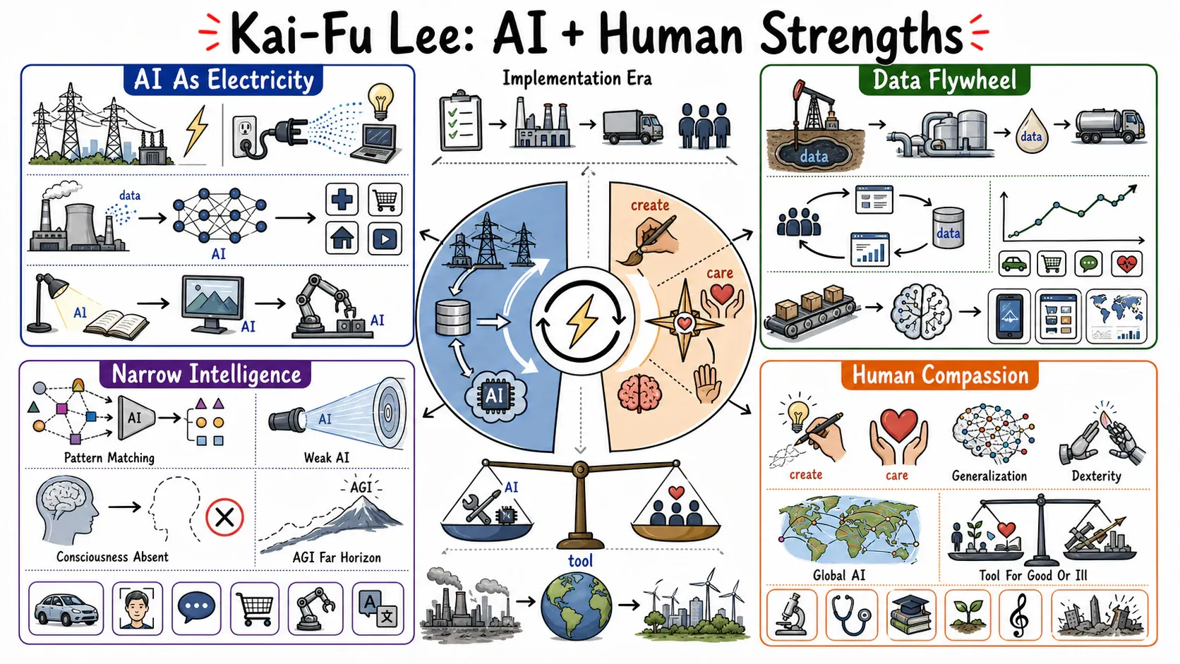 Infographic for "Lessons from Dr. Kai-Fu Lee".