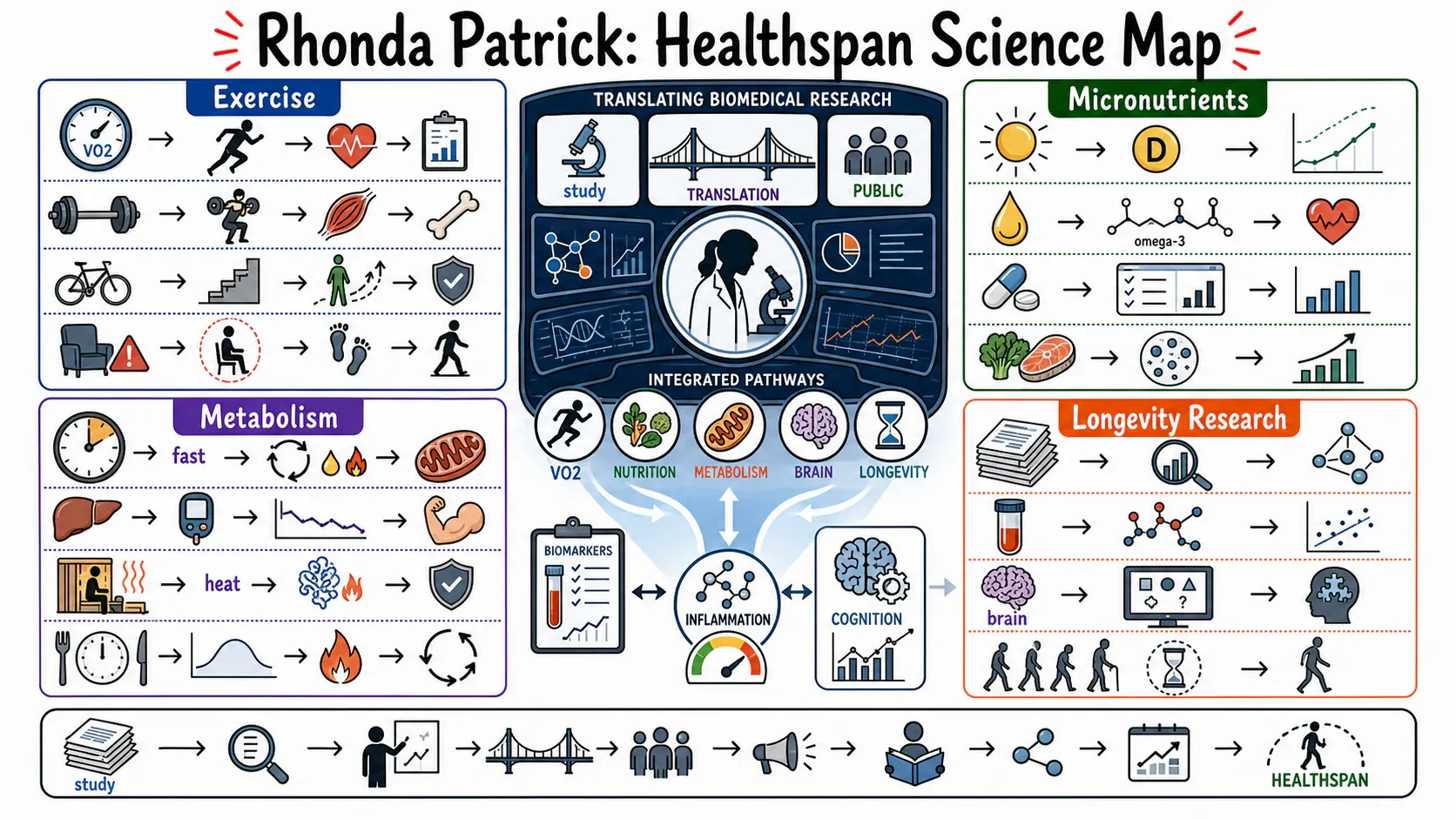Infographic for "Lessons from Dr. Rhonda Patrick".