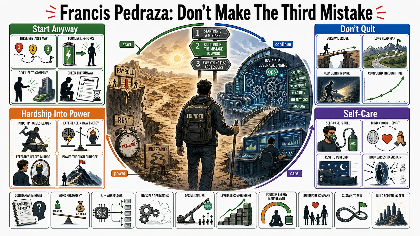 Infographic for "Lessons from Francis Pedraza".