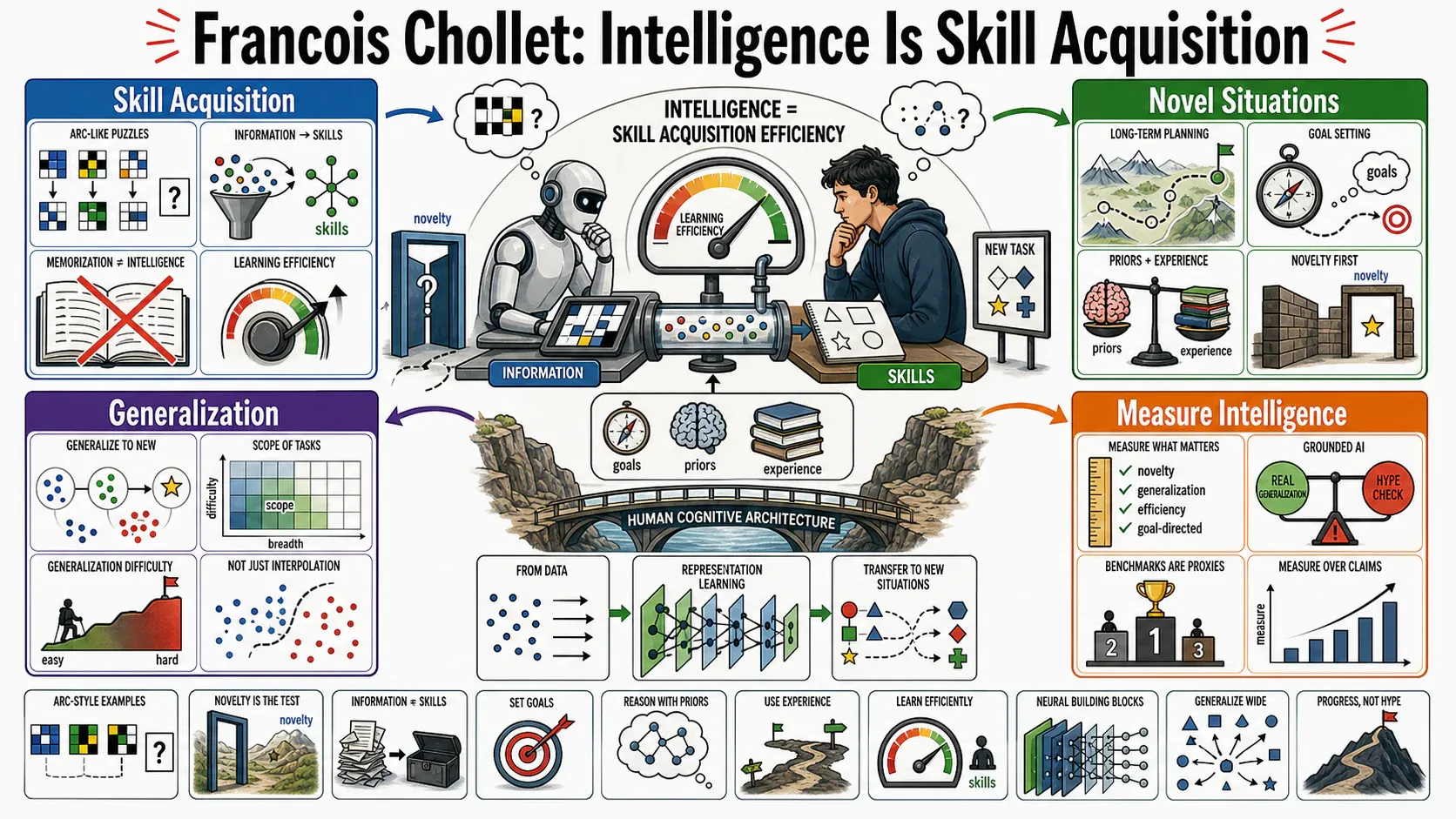 Infographic for "Lessons from Francois Chollet".