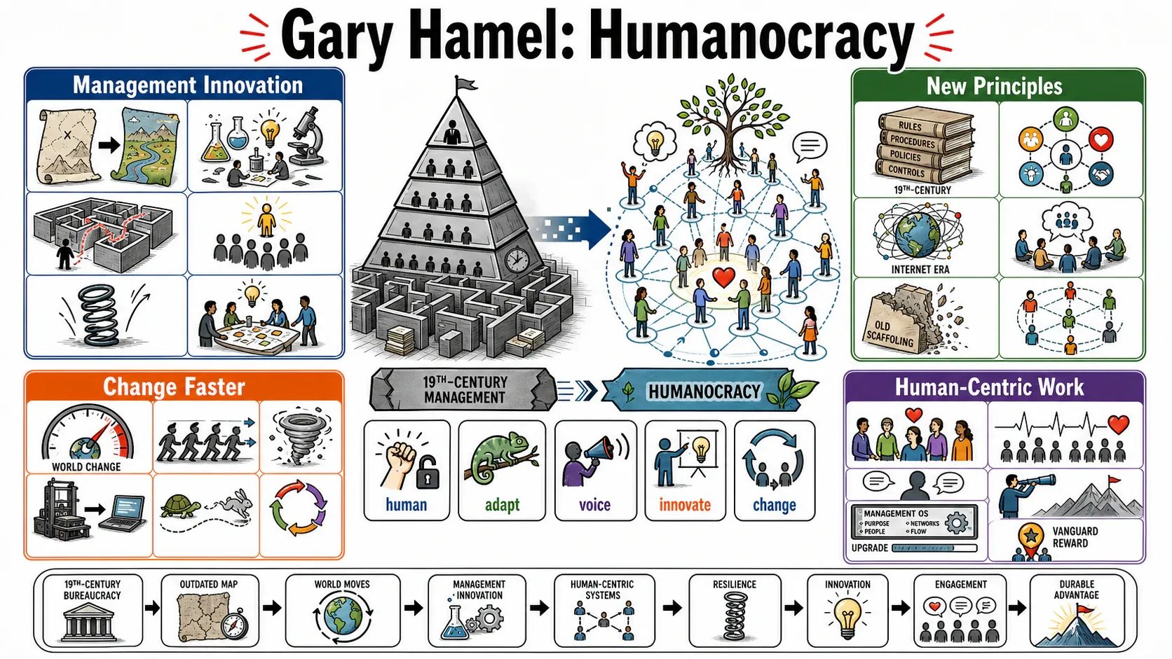 Infographic for "Lessons from Gary Hamel".