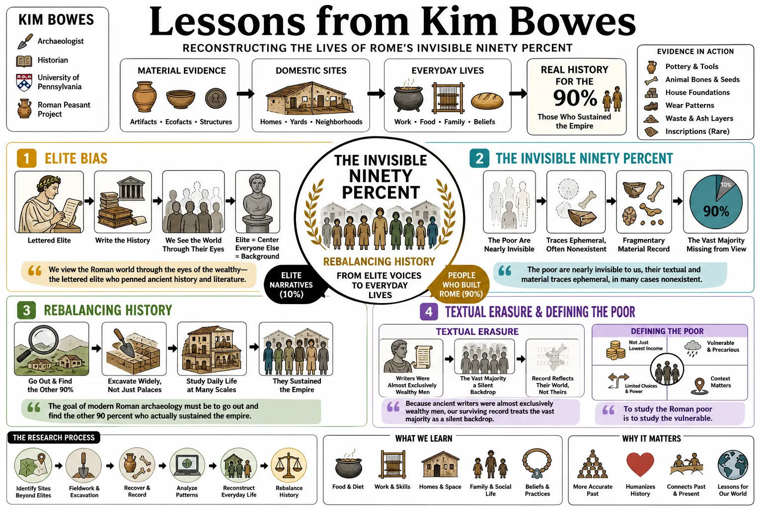 Visual summary of operating lessons from Kim Bowes.