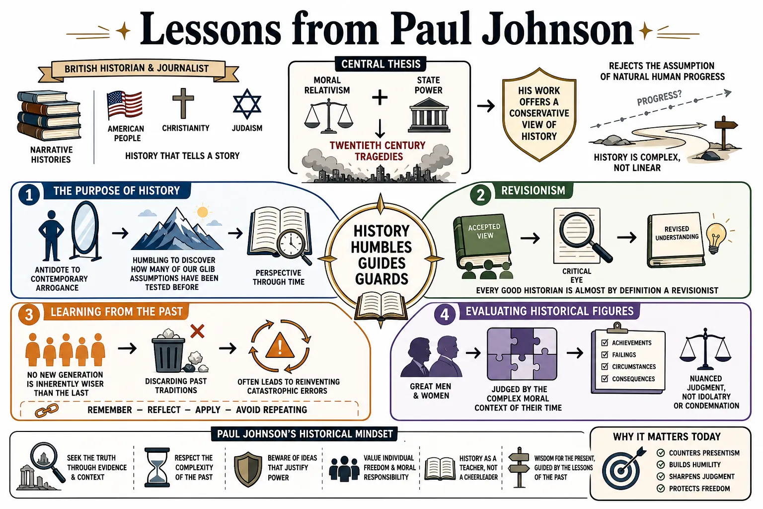 Visual summary of operating lessons from Paul Johnson.