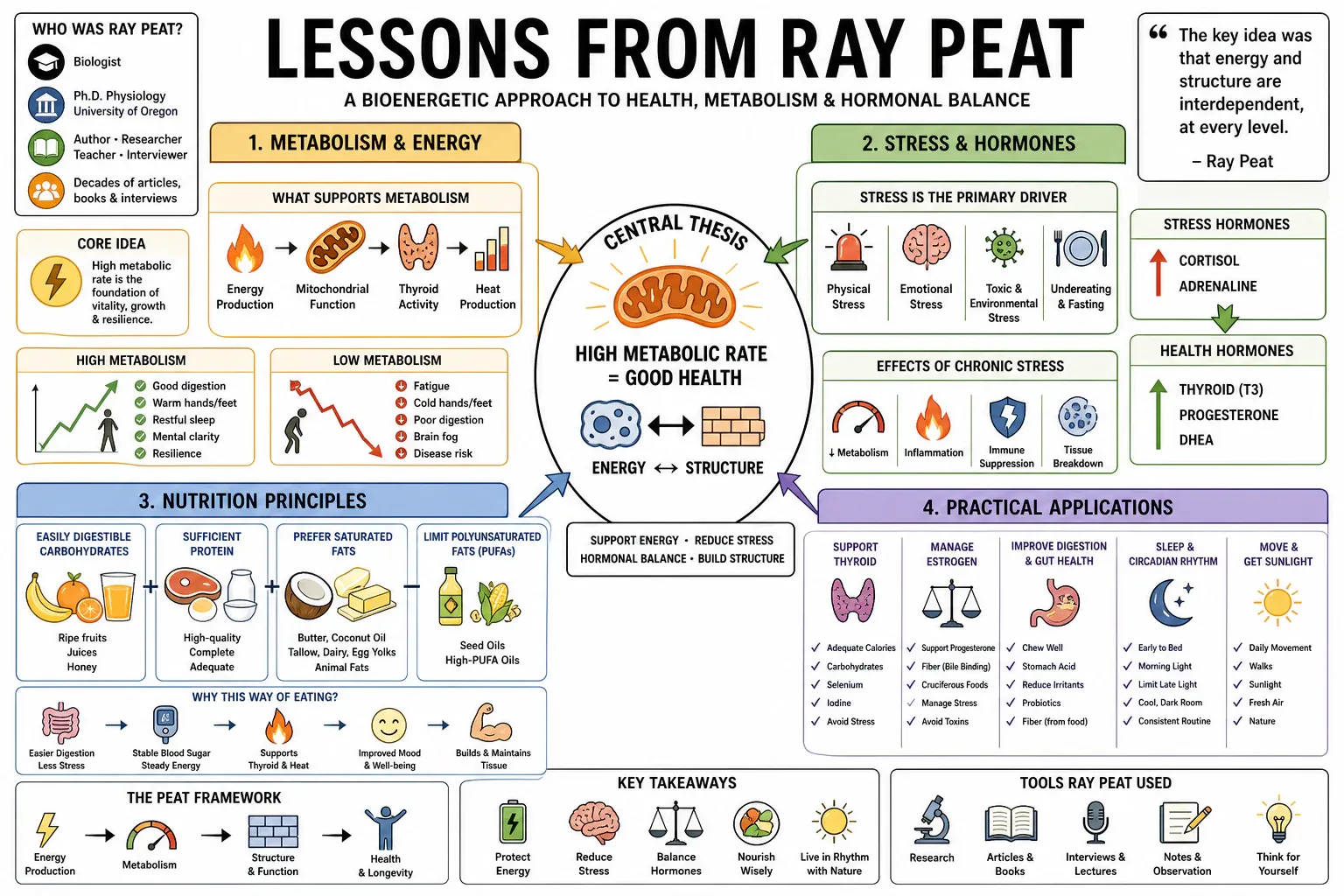 Infographic for "Lessons from Ray Peat".