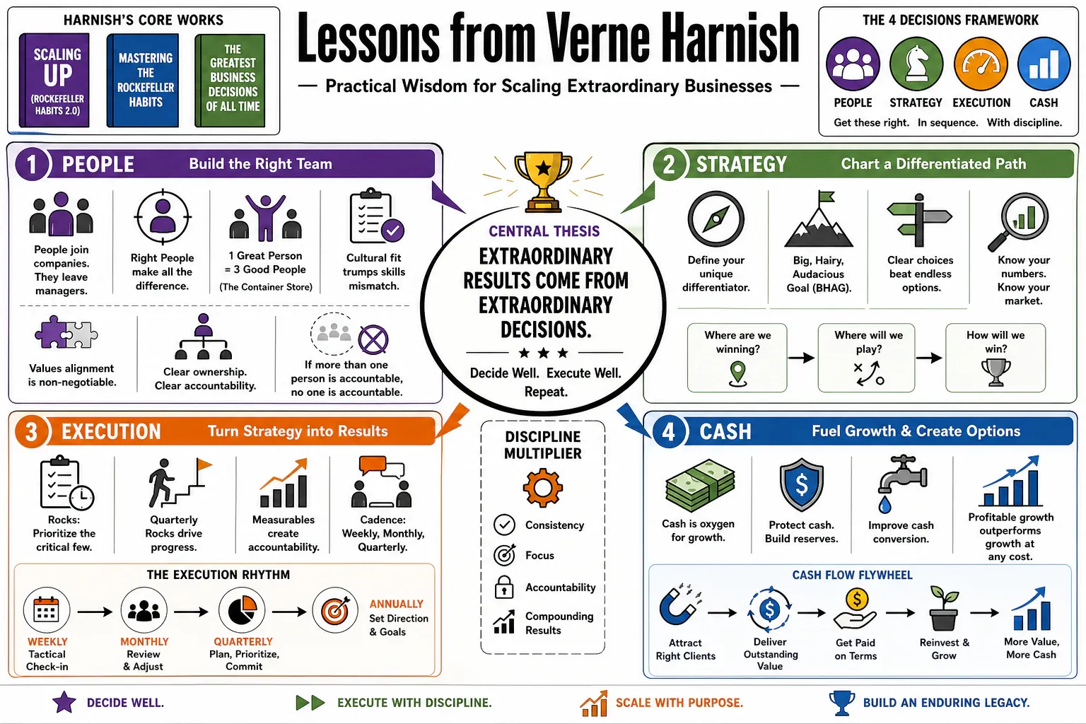 Infographic for "Lessons from Verne Harnish".